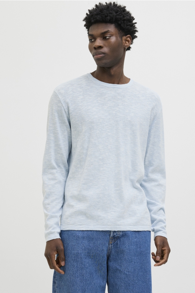 JJESUMMER KNIT CREW NECK SN 12269631 CHAMBRAY BLUE